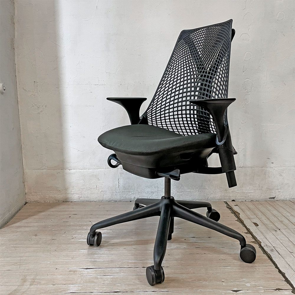 ハーマンミラー Herman Miller セイルチェア SAYL Chair デスクチェア 旧モデル イヴ・ベアール ブラック 2013年製 モダンデザイン ★