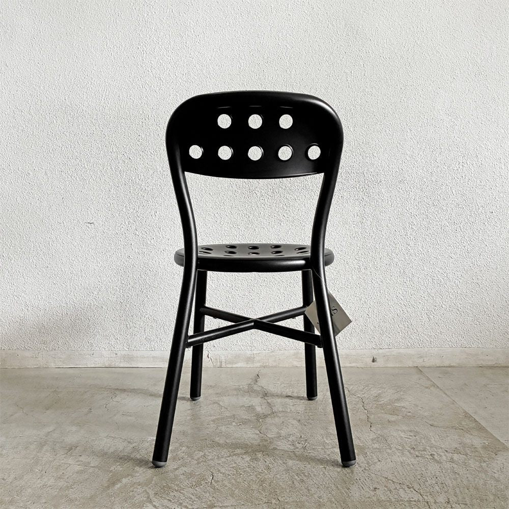 マジス MAGIS パイプチェア Pipe Chair ダイニングチェア パンチングシート アームなし ブラック 屋外使用可 ジャスパー・モリソン 未使用品 定価￥90,200- 〓