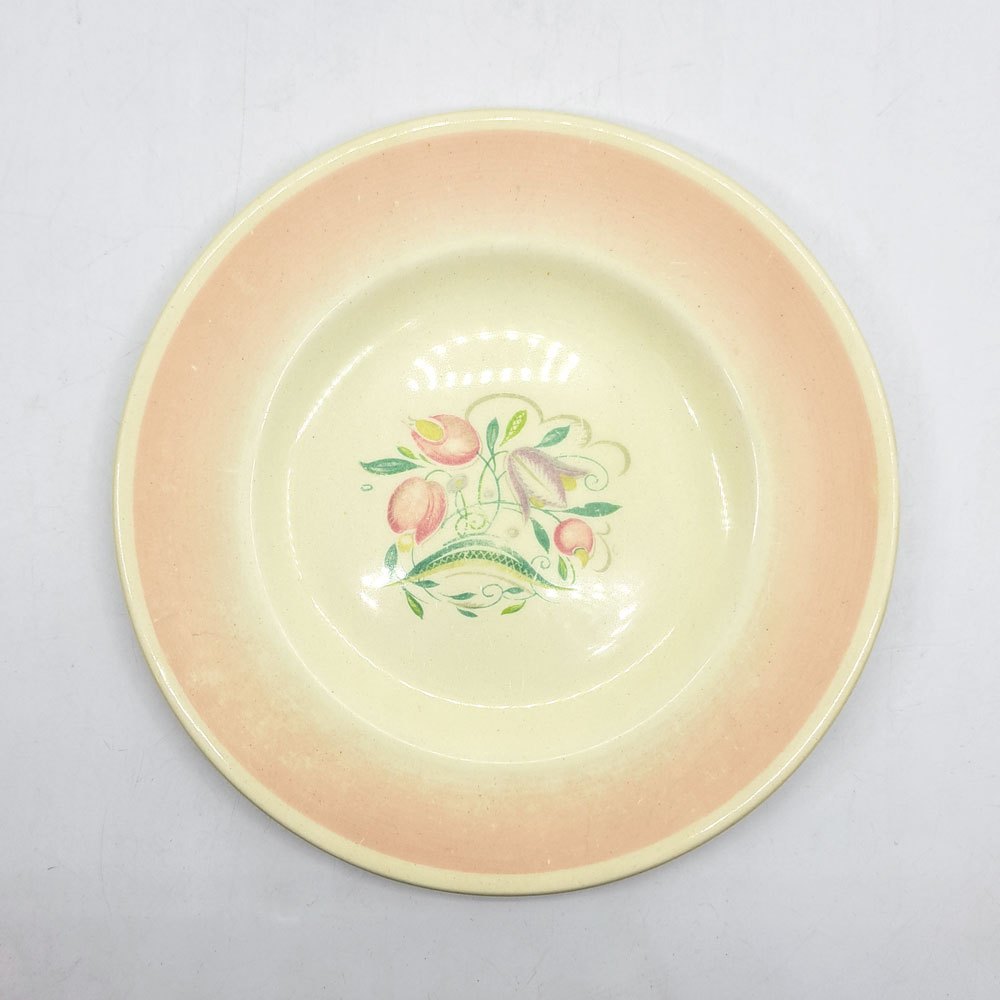 スージークーパー Susie Cooper ドレスデンスプレイ プレート ピンク Φ17cm 英国食器 ビンテージ ●