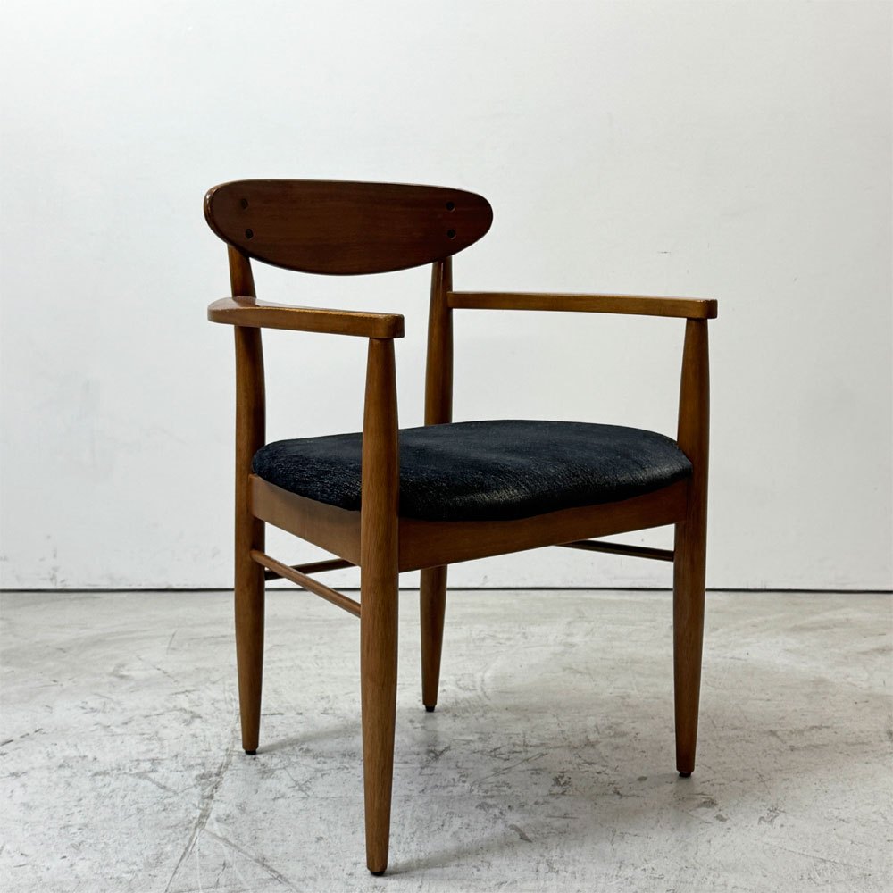 アクメファニチャー ACME Furniture トラッセル アームチェア TRESTLES ARM CHAIR ダイニングチェア ウォールナット ファブリックシート USビンテージスタイル●