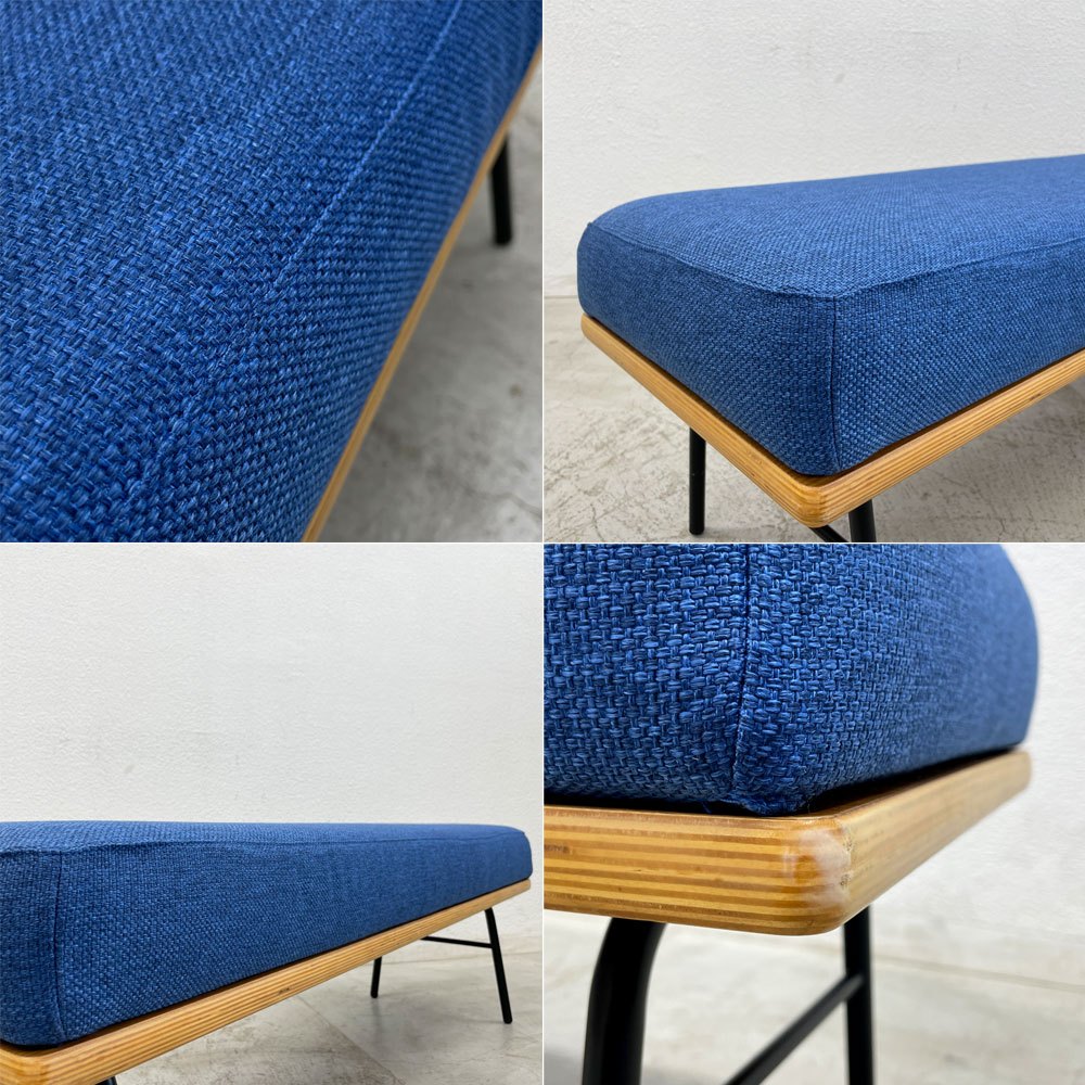 ウニコ unico ファニート ベンチ FUNEAT bench 鉄脚 オーク材 × スチールレッグ カバーリング カフェスタイル W127cm 定価41,800円 〓