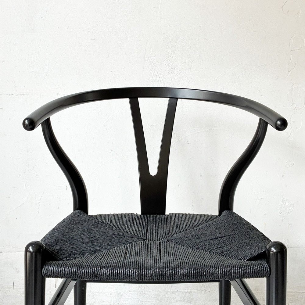 カールハンセン＆サン Carl Hansen & Son CH24 Yチェア ブラックラッカー×ブラックペーパーコード ビーチ材 ハンス・J・ウェグナー デンマーク 北欧家具 ★