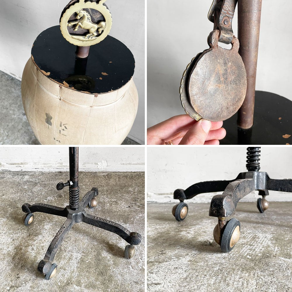 ケネットアンドリンゼル kennett & lindsell ビンテージ トルソー Lower body 昇降機能 キャスター付き 店舗什器 英国 ■