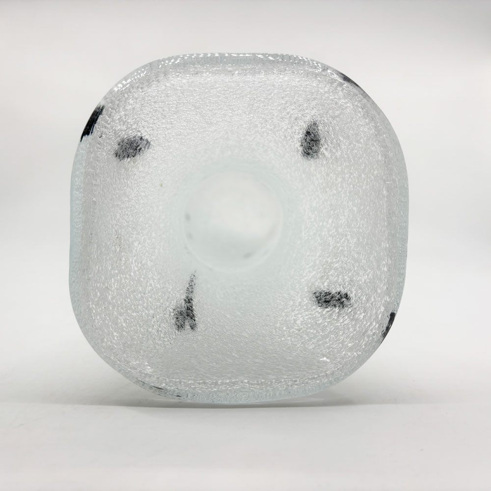 岩田藤七 ガラス花瓶 風雪 フラワーベース 気泡 H31cm 日本芸術院会員 文化功労者 ガラス作家 ●