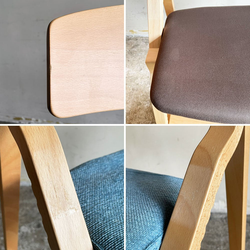 豊橋木工 アップライト UPRIGHT キッズチェア デスクチェア ナチュラル × ライトブルー ベビーチェア キッズチェア ■