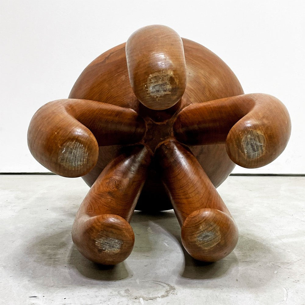 ヨーガンレール ババグーリ Jurgen Lehl Babaghuri チーク無垢材 スツール Stool 5本脚 丸太 ハンドメイド プリミティブ 希少 ●