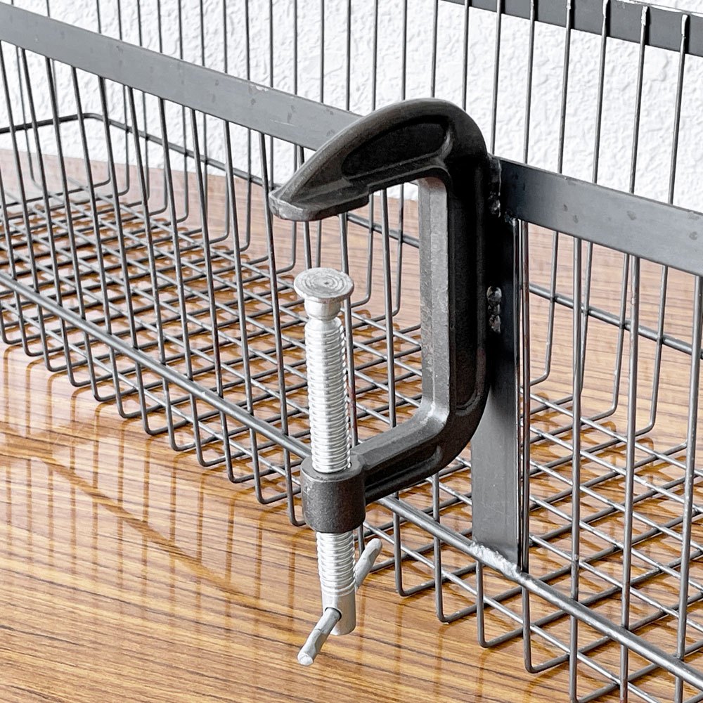 クラッシュゲート CRASH GATE ポットバスケット クランパー POT BASKET CLAMPER 収納バスケット スチール W81cm 関家具 インダストリアルデザイン 定価¥17,600- ◇