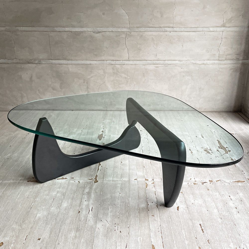 ヴィトラ vitra コーヒーテーブル Coffee Table イサムノグチ Isamu Noguchi ガラス天板 ブラックアッシュフレーム ミッドセンチュリー 名作 定価 ￥377,300- ♪