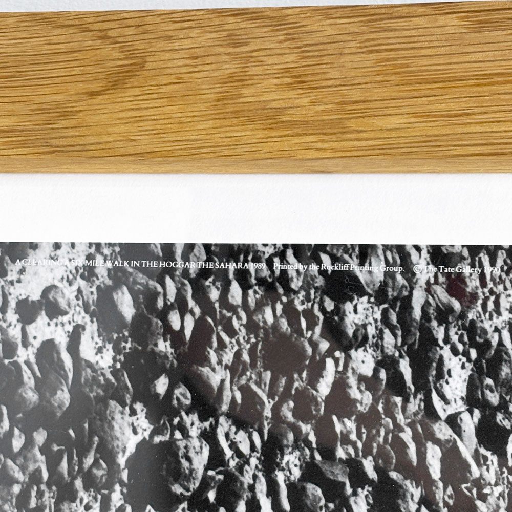 リチャード・ロング Richard Long "A Clearing, a Six Mile Walk in the Hoggar, the Sahara, 1989" ポスター 1991 Exibition オーク材フレーム付き ●