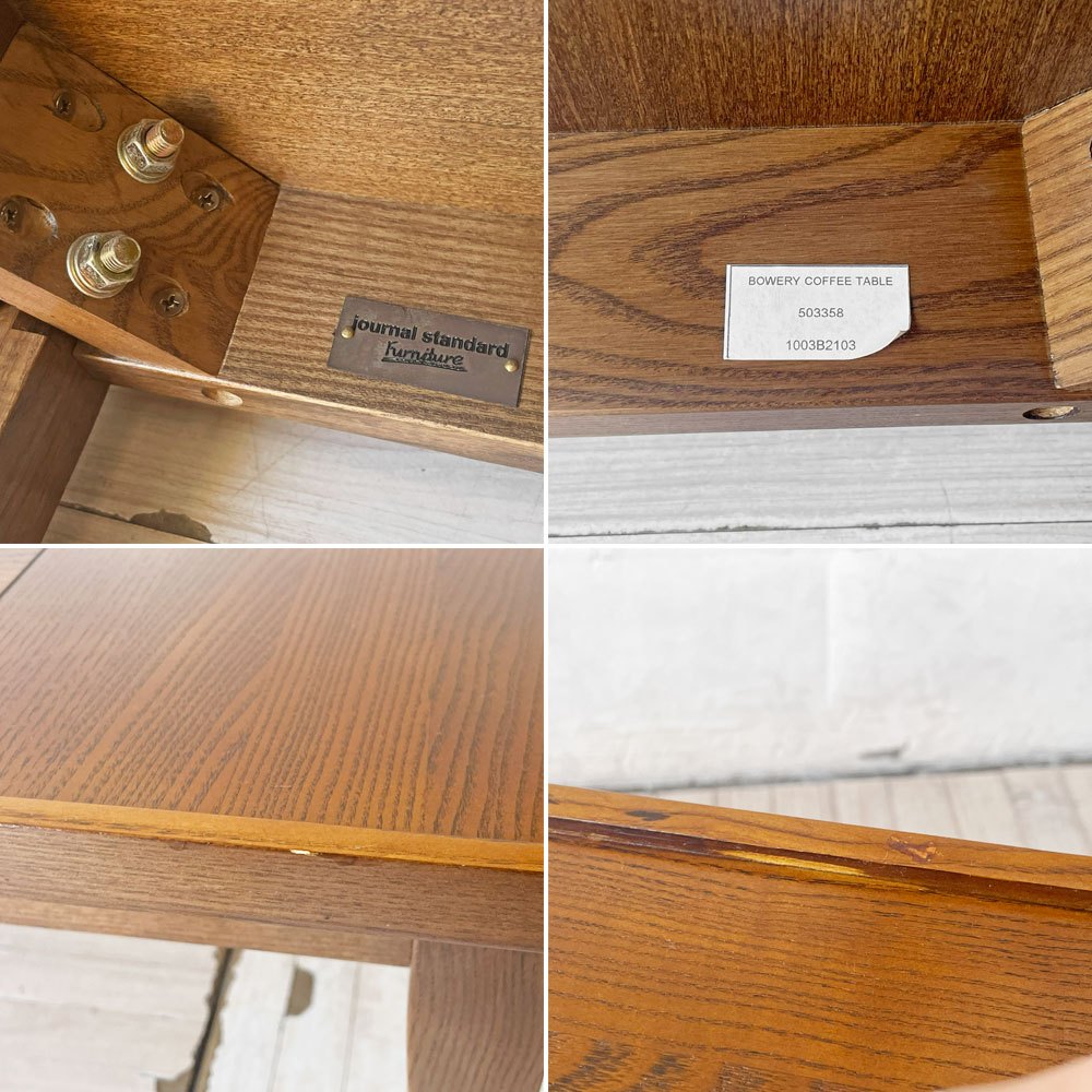 ジャーナルスタンダードファニチャー journal standard Furniture バワリー コーヒーテーブル BOWERY COFFEE TABLE 寄木 インダストリアルデザイン ★