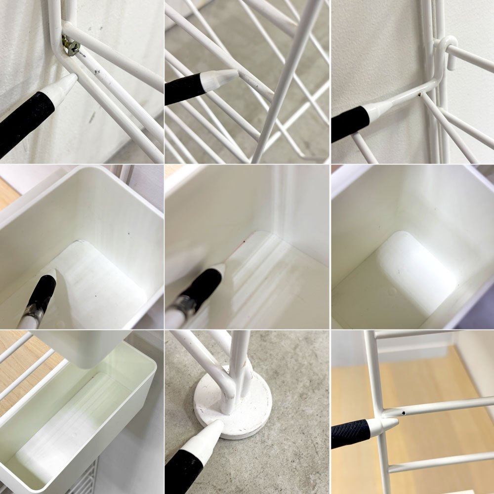 ストリングファニチャー String Furniture ストリングシステム シェルフ 棚板3枚＋マガジンラック＋デスク天板 + オーガナイザー フロアパネル スウェーデン 収納家具 ●