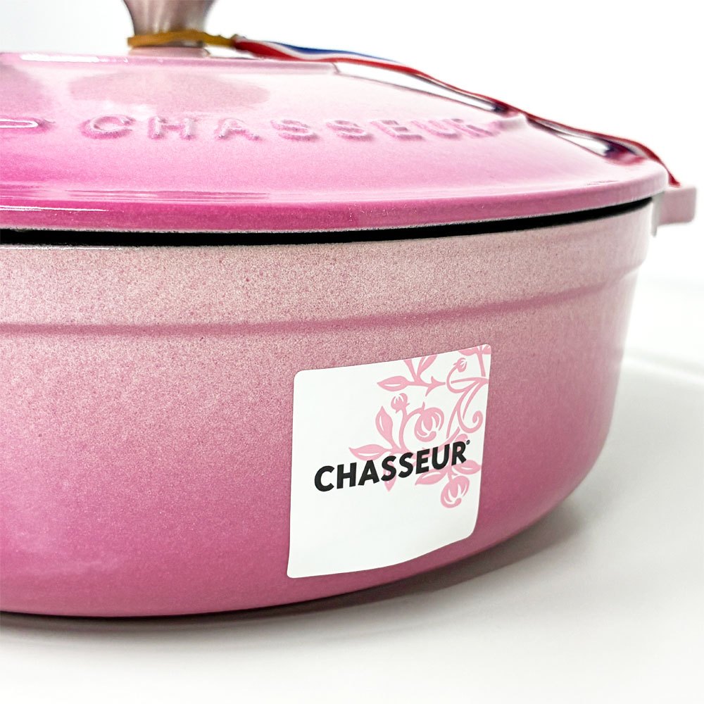 シャスール CHASSEUR ラウンドキャセロール 両手鍋 20cm 2.5L ピンク フランス 未使用品 ◎