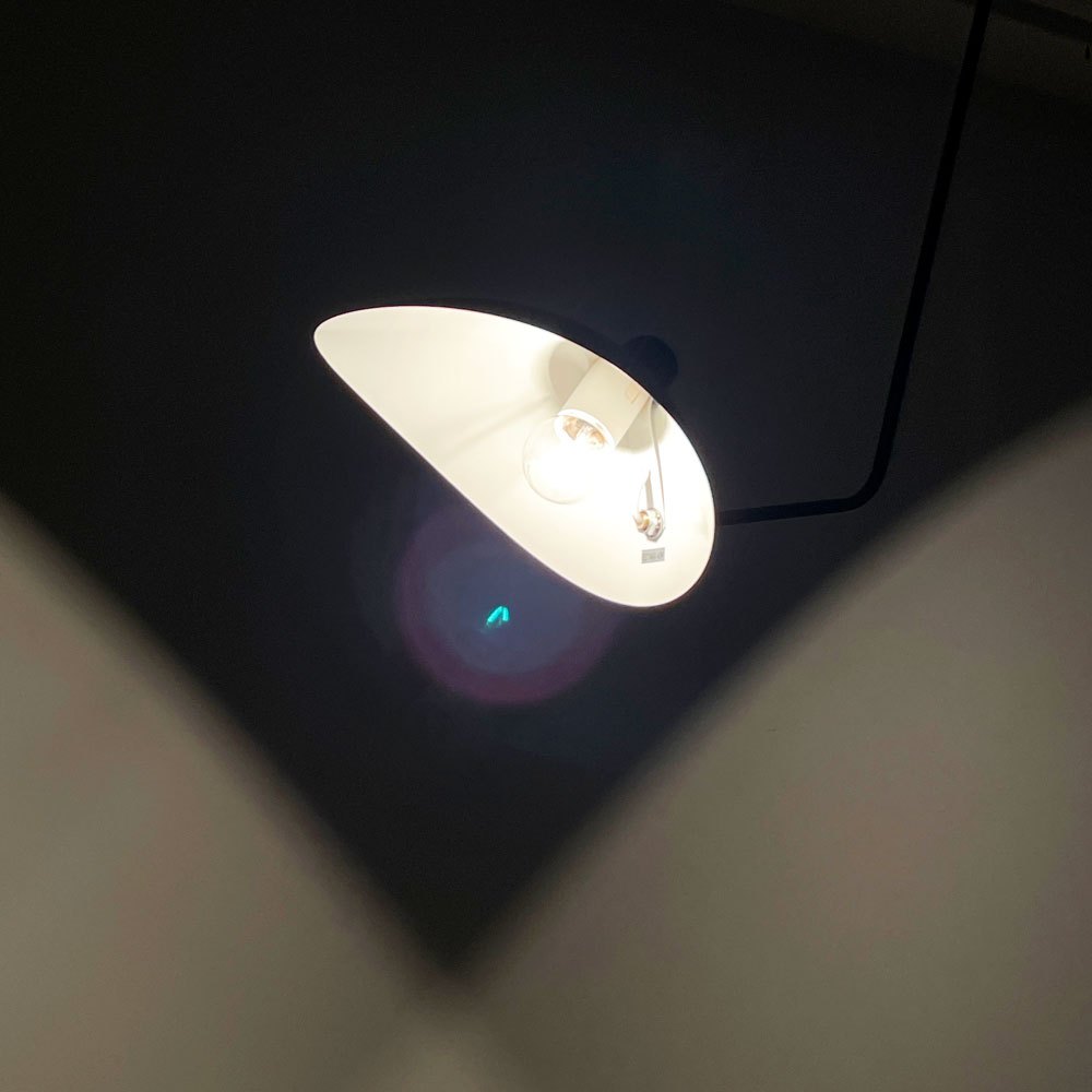 セルジュ ムーユ Serge Mouille ペンダントライト 2灯 リプロダクト品 ブラック スチール 廃番 要電気工事 ●