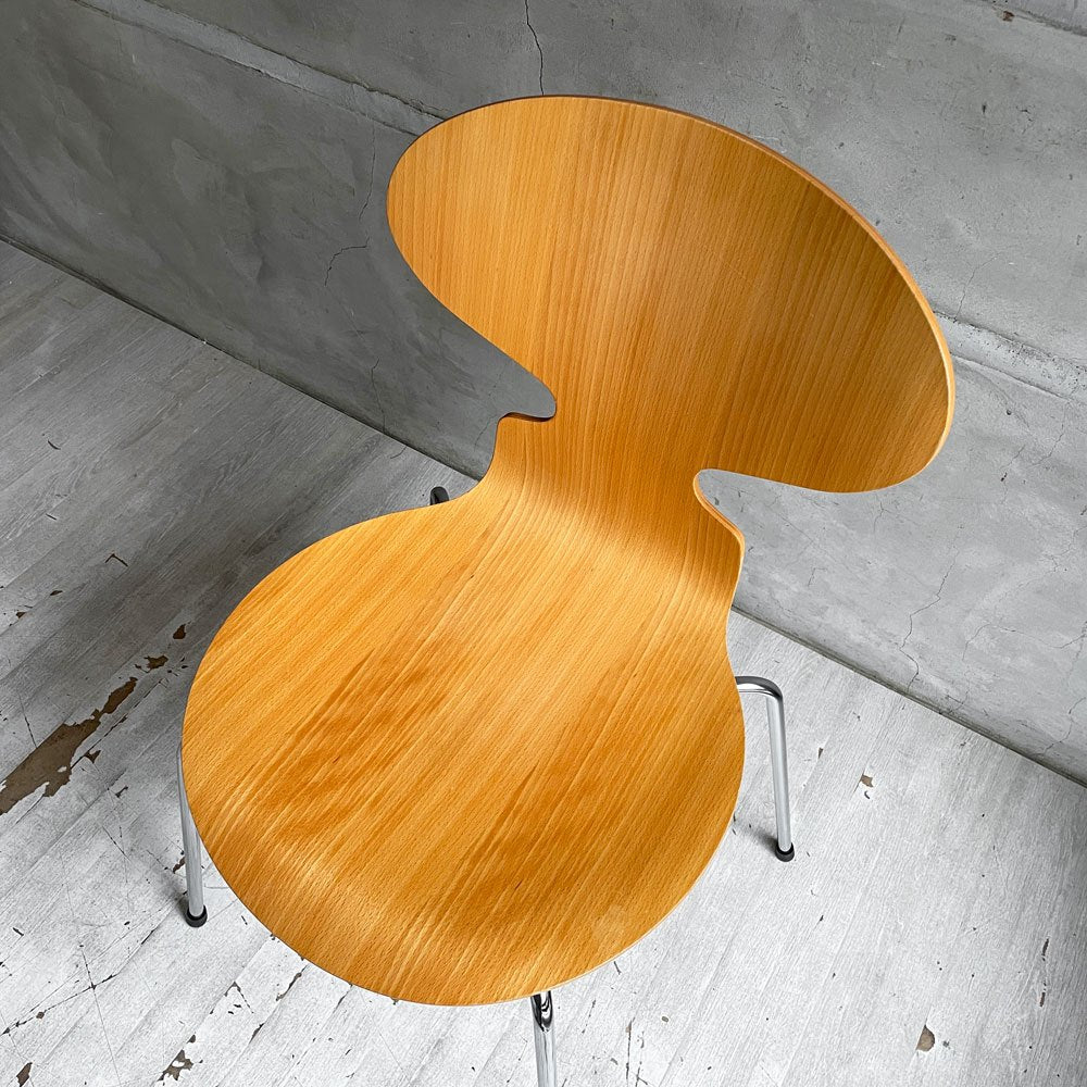フリッツハンセン Fritz Hansen 3101 アリンコチェア アントチェア 4本脚 ナチュラルビーチ ラッカー仕上げ フェルトグライズ アルネ・ヤコブセン B ♪