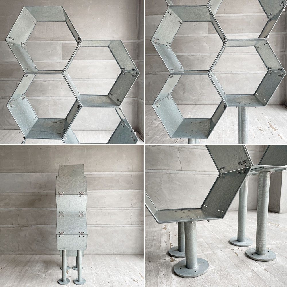 ダルトン DULTON エクステンションHHPラック ハニカムラック オープンシェルフ ディスプレイラック スチール インダストリアル ミッドセンチュリーデザイン 廃番 ♪