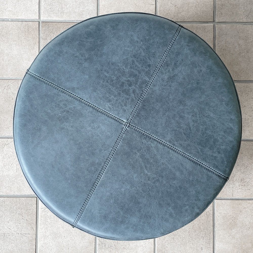 クラッシュゲート CRASH GATE ドット DOT スツール スーパーレザーテックス スエードアッシュ ブルーグレー系 関家具 定価￥25,300- 展示未使用品 ◇