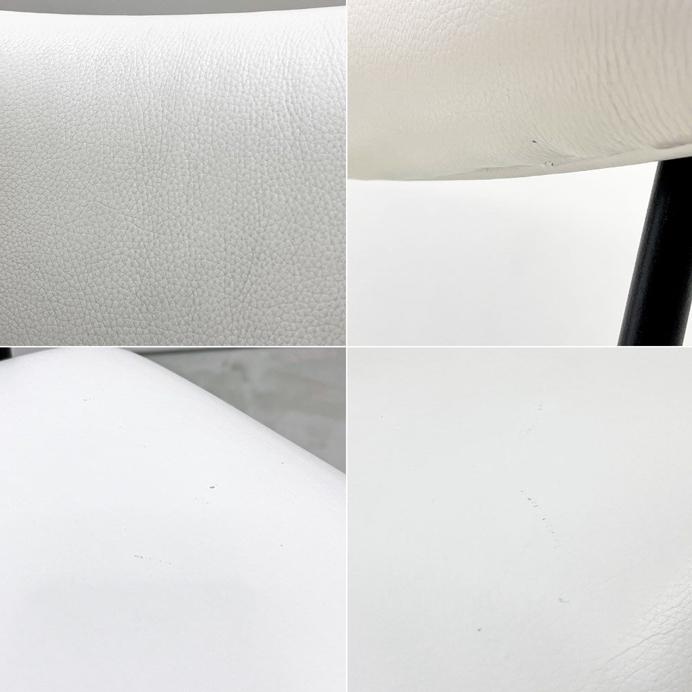 アルフレックス arflex エレットラ ELETTRA ダイニングチェア レザー ホワイト Studio BBPR イタリアモダン シンプルデザイン A ●