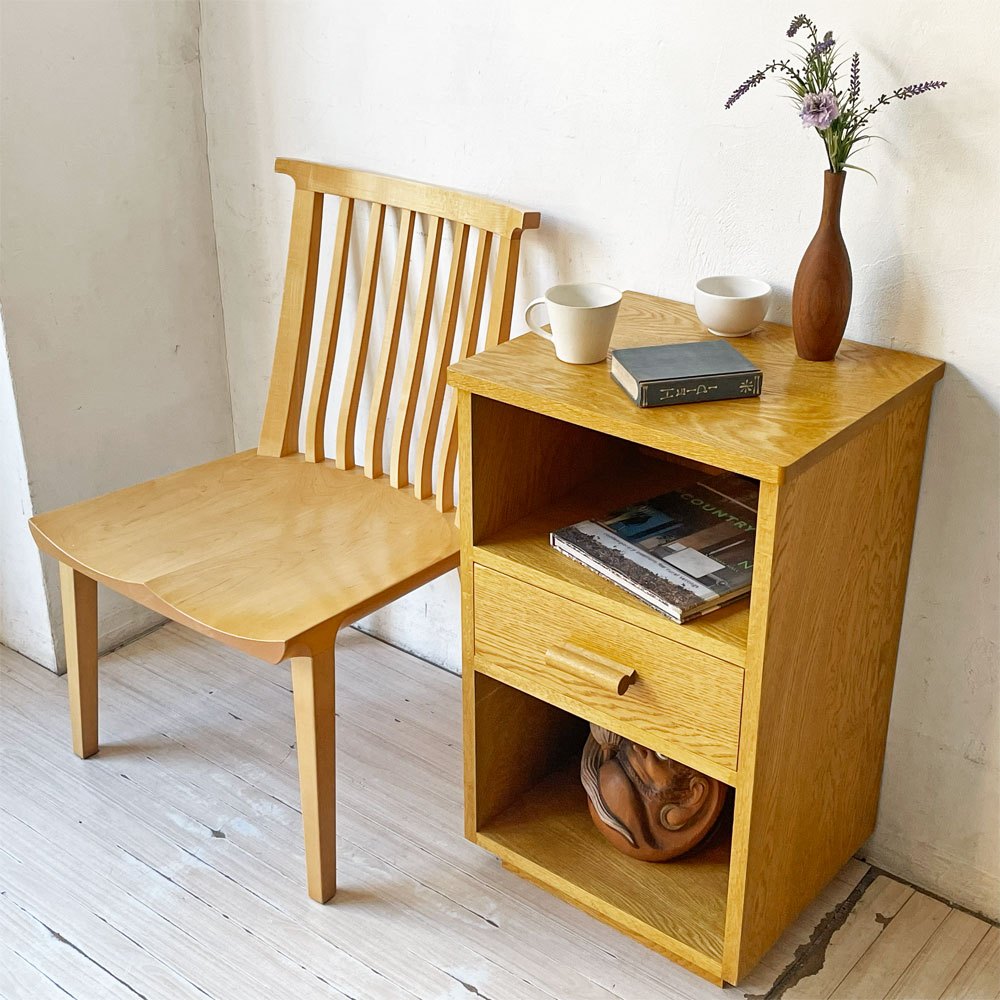 パシフィックファニチャーサービス PACIFIC FURNITURE SERVICE デペンデントハウス ナイトテーブル DH NIGHT TABLE キャビネット オーク材 定価82,500円 ★