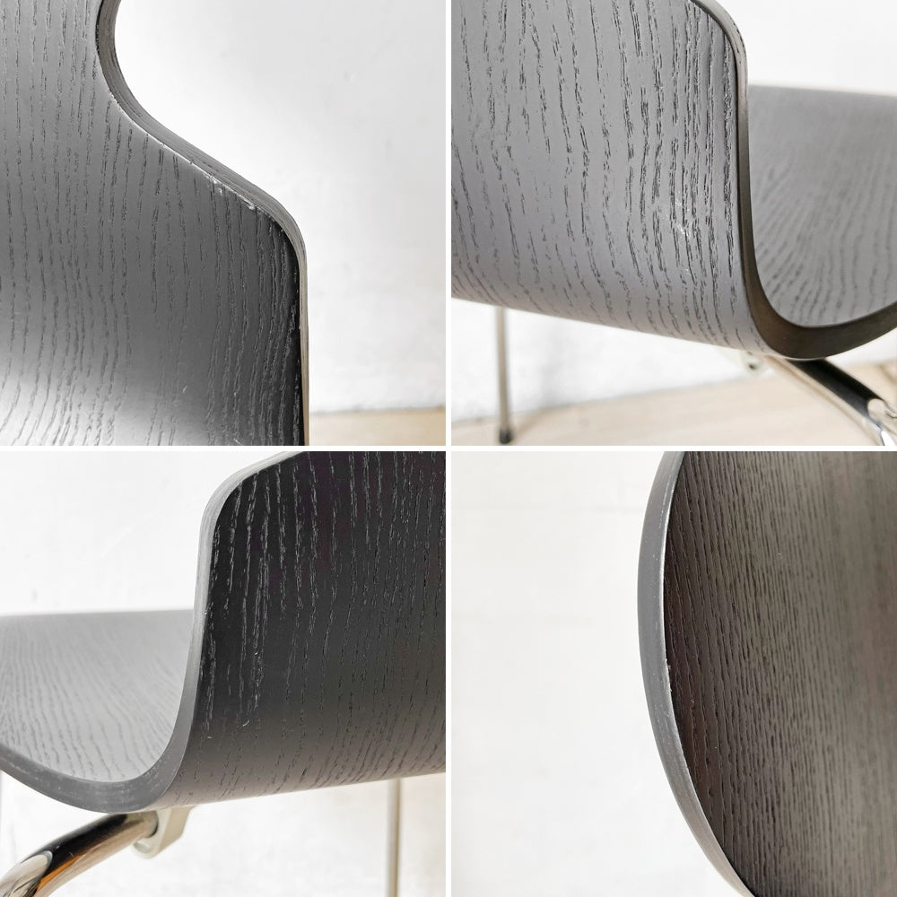 フリッツハンセン Fritz Hansen アントチェア アリンコチェア 4本脚 カラードアッシュ ブラック アルネ・ヤコブセン デンマーク 北欧家具 ★