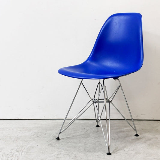 ヴィトラ Vitra サイドシェルチェア エッフェルベース ポリプロピレン製 ブルー 2001年製 C&R イームズ ミッドセンチュリーデザイン ●