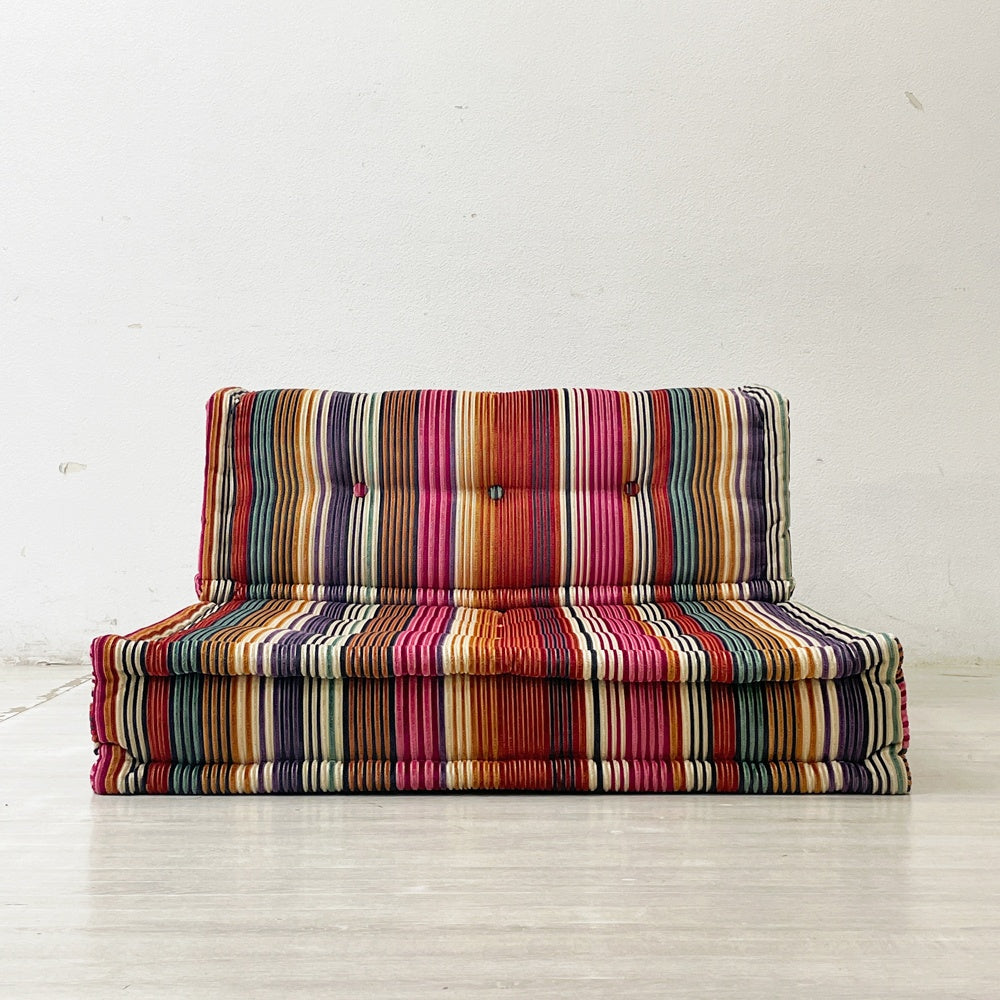 ロッシュ ボボア ROCHE BOBOIS マ ジョン Mah Jong ミッソーニホーム MISSONI HOME 1pソファ  ストライプ ハンス・ホファー Hans Hopfer  フランス ●