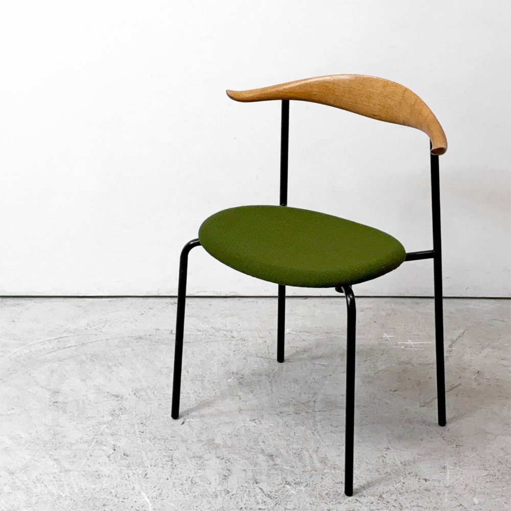 カールハンセン＆サン Carl Hansen & Son CH88P ダイニングチェア オーク材 グリーン ファブリック 座面張替済み ハンス J. ウェグナー デンマーク 北欧家具 ●