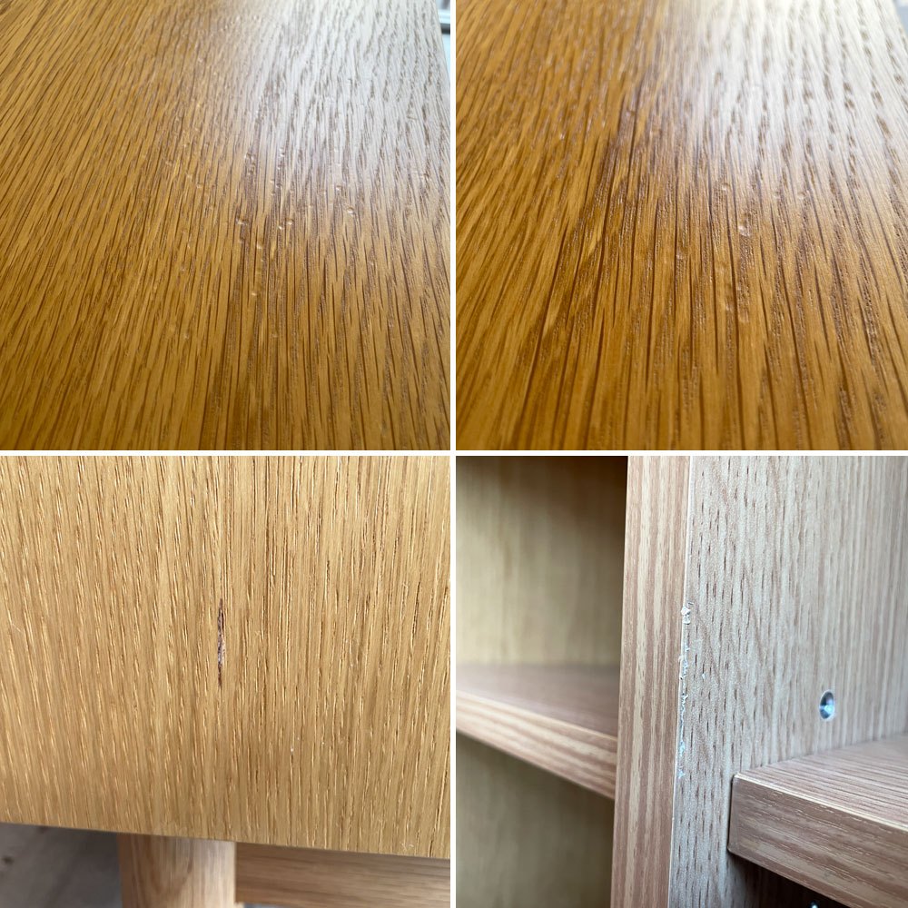 ウニコ unico クラフ CRAFF キャビネット サイドボード オーク材 抽斗3杯 W120cm  廃番希少 ♪