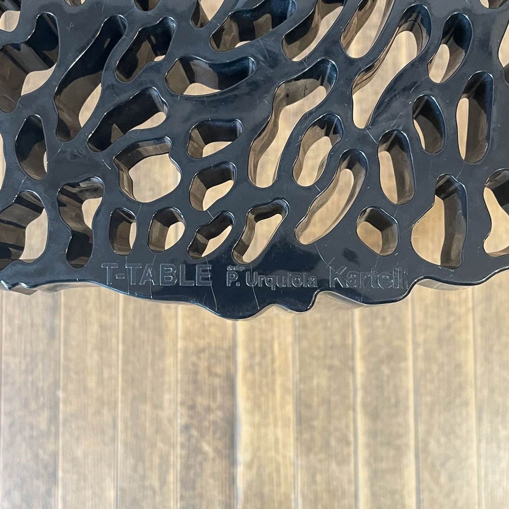カルテル Kartell ティーテーブル ハイ T-TABLE サイドテーブル ブラック φ50×H44cm パトリシア・ウルキオラ イタリア 定価￥51,500- ◎
