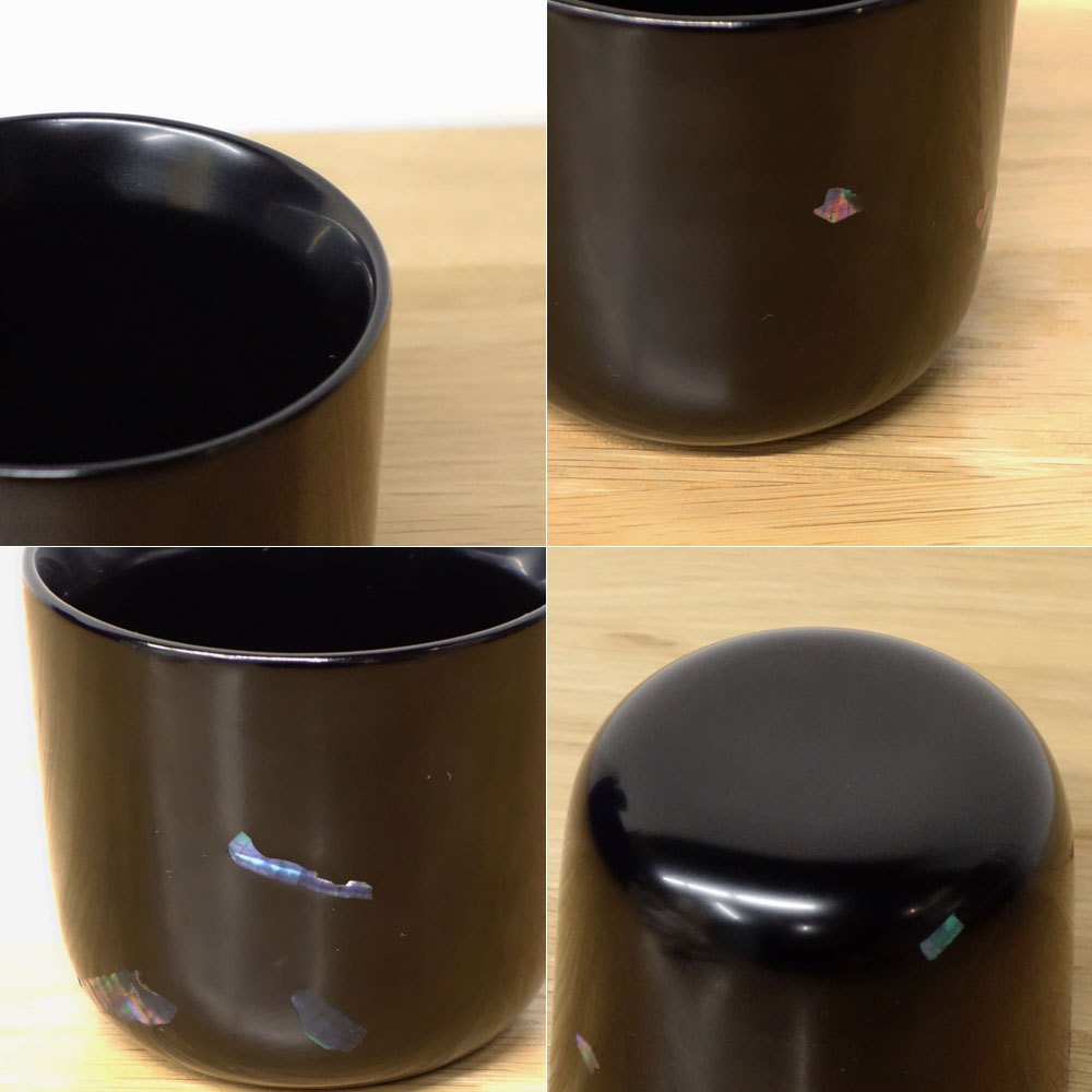 ミナペルホネン mina perhonen × 角萬漆器 × D&DEPARTMEN OKINAWA 螺鈿 フリーカップ 皆川明 A ◎