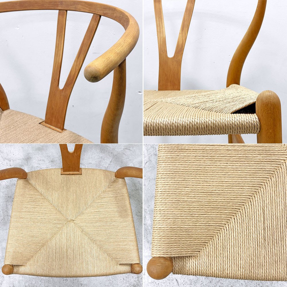 カールハンセン＆サン Carl Hansen & Son CH24 Yチェア オイルフィニッシュ ビーチ材 ハンス・J・ウェグナー デンマーク ペーパーコード張替済 日本仕様サイズ ビンテージ C ●