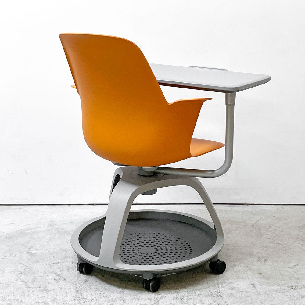 スチールケース Steelcase ノード node ミーティングチェア オフィスチェア シトロン 可動式サイドテーブル＆キャスター付 ●