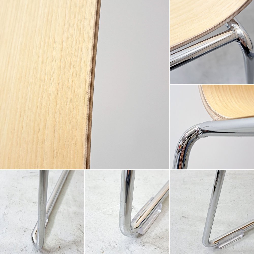 エンゲルブレヒト Engelbrechts チャリック CHAIRIK 107 ダイニングチェア スタッキング そり足 アッシュ 未使用品 デンマーク ●