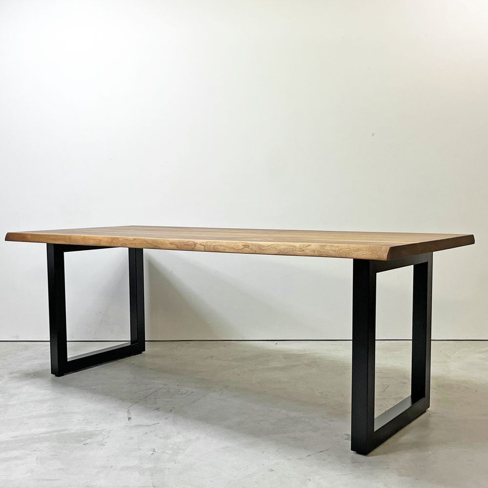 マスターウォール MASTERWAL ワイルドウッド ライブエッジ シック41 WILDWOOD LIVE EDGE THICK41 ダイニングテーブル W200cm ウォールナット無垢材 アカセ木工 ●