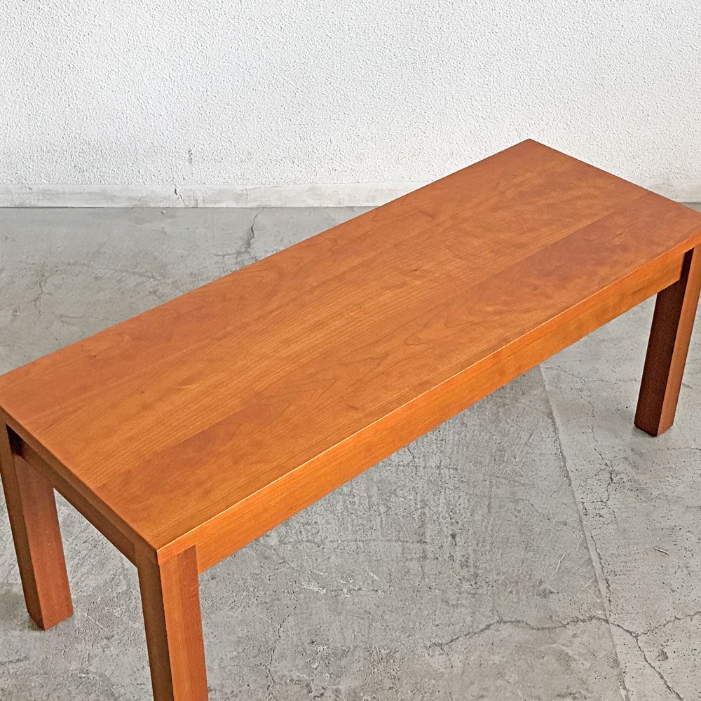 アクタス ACTUS アス ASU ダイニングベンチ チェリー材 板座 W110cm 北欧スタイル 廃番 〓