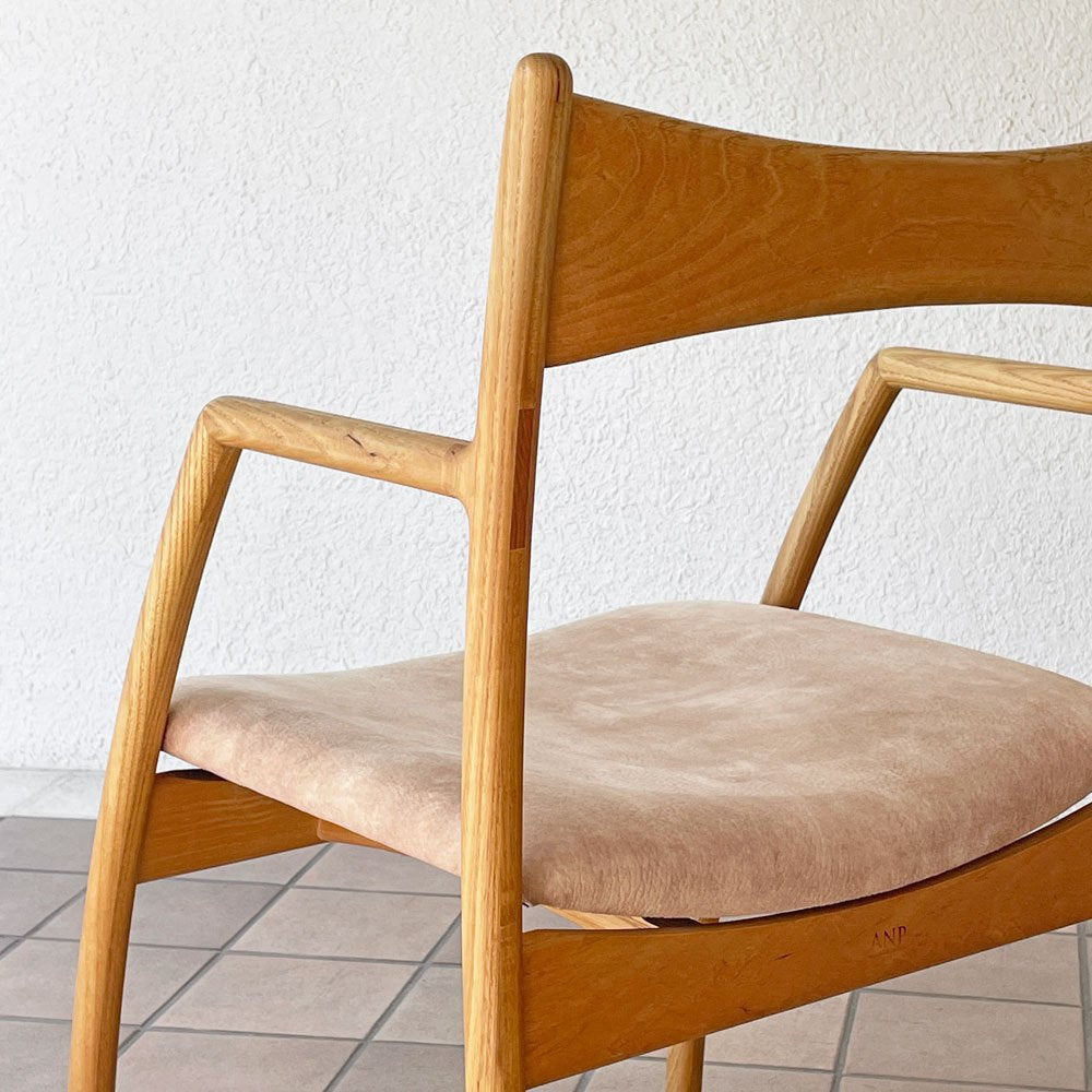 アンプ インテリアデザイン ANP INTERIOR DESIGN アンプチェア ANP chair with Arm ダイニングチェア アームチェア アッシュ無垢材 モダン 北欧スタイル 国産家具 ◇