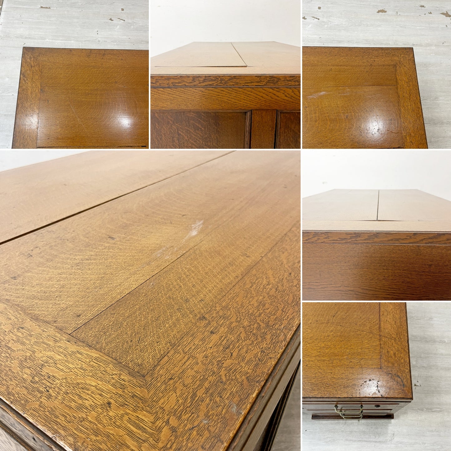 ジャパンビンテージ Japan Vintage 文机 座卓 ローテーブル 木製 抽斗5杯 古家具 ●
