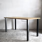 かなでもの KANADEMONO ザ・テーブル THE TABLE デスク ラバーウッド無垢材 W150xD70cm スチール スクエアバーレッグ シンプルトレイ付き ブラック B ■