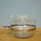 オールドパイレックス OLD PYREX コーニング社 Corning フレームウェア FLAMEWARE ティーポット 逆ハンドル USビンテージ ◎