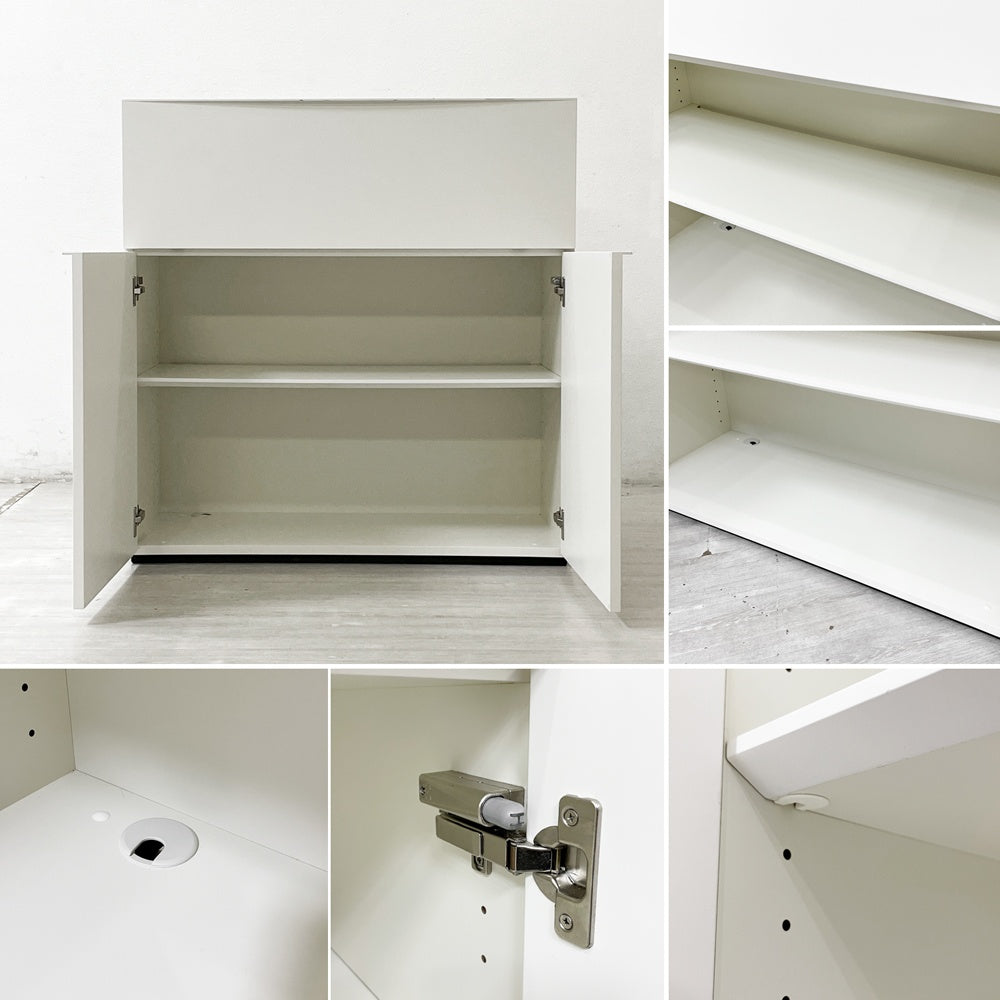 アルフレックス arflex コンダクター Conductor チェスト キャビネット ホワイト ドロップダウン扉 シンプルモダン ●