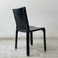 カッシーナ Cassina キャブチェア 412 CAB CHAIR アームレス 本革 ブラック マリオ・ベリーニ MoMA 永久展示品 イタリアモダン 定価￥308,000- B ●