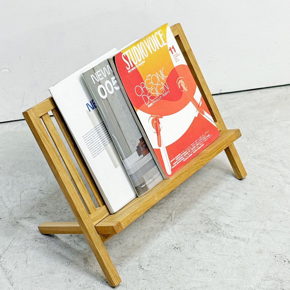 QUIET SPACE TOOL & FURNITURE アニー Annie マガジンラック ディスプレイラック クリ材 ナチュラル 国産家具 定価￥30,800- ●