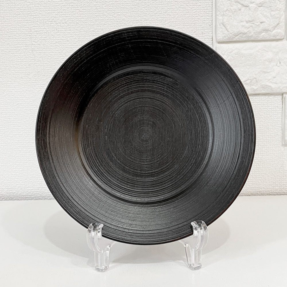 赤木明登 Akito Akagi パスタ皿 黒 nurimono 約21cm 漆器 輪島塗 現代作家 D ◎
