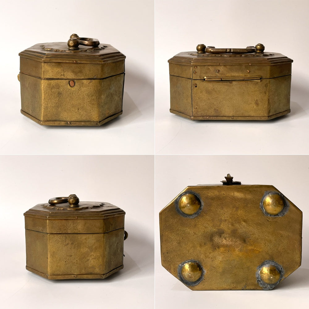 真鍮 スパイスボックス spicebox マサラダバ medicine case アクセサリーボックス インド 手工芸品 ★