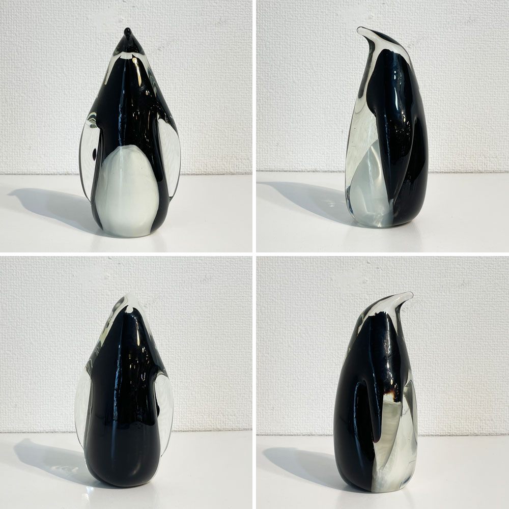 ホグラン アート グラス HOGLUND ART GLASS ガラスオブジェ ペンギンS・M・L 3点セット ニュージーランド ◎