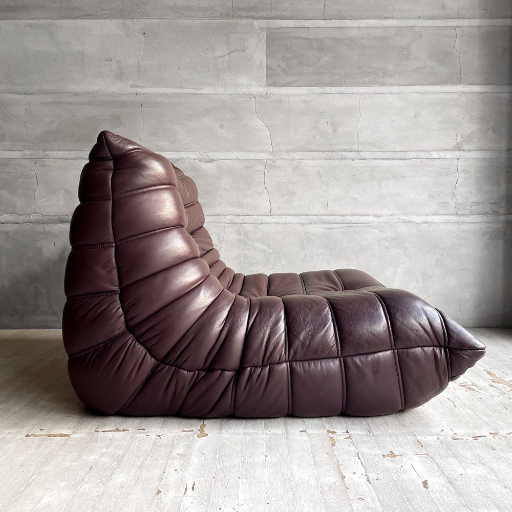 リーンロゼ ligne roset トーゴ TOGO 1シーターソファ 1Pソファ 合成皮革 ミッシェル・デュカロワ Michel Ducaroy ♪