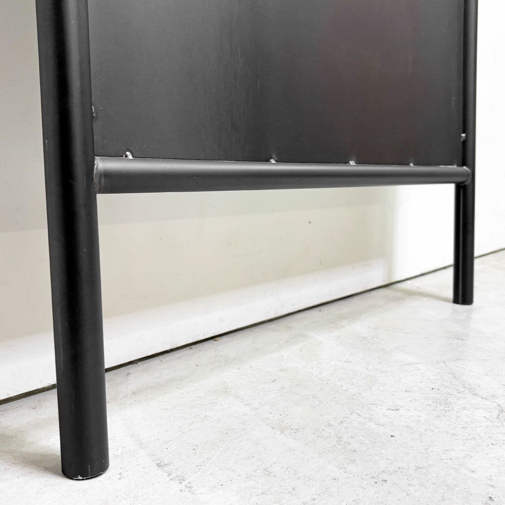 モダンデザイン Modern design  スチールフレーム 大型ミラー 立て掛けタイプ スタンドミラー 姿見 鏡 H220cm 店舗什器 ●