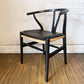 カールハンセン＆サン Carl Hansen & Son CH24 Yチェア ブラックラッカー × ペーパーコード オーク材 レザークッション付属 座面高43cm ハンス・J・ウェグナー 北欧 デンマーク ◎