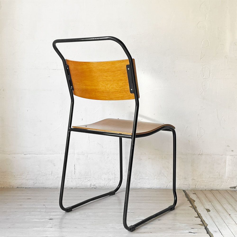 クラッシュゲート CRASH GATE ノットアンティークス Knot antiques ブルーノチェア RP6 BLUNO CHAIR スタッキングチェア プライウッド スチールレッグ ブラック 関家具 A ★