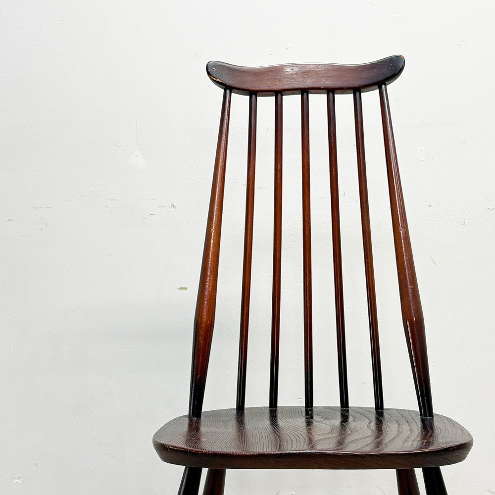アーコール Ercol ゴールドスミス ダイニングチェア コロニアル ハイバック スティックバック エルム材 UKビンテージ 英国家具 ●