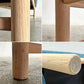 アクタス ACTUS タイム THYME ソファベンチ 3シーター ファブリック カバーリング ブルー系 オーク材 W150cm 定価￥117,700-以上 〓